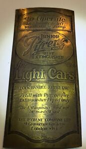 Vintage Sign (Classic Car Pyrene Fire Extinguisher)