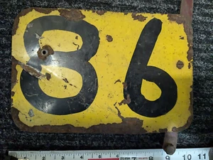 Vintage Motorcycle Metal Number Plate * Old and Original - Picture 1 of 4