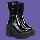 Women Chunky Heel Brown Boots Platform Boots Girls School Shoes Cosplay Fashion