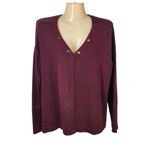 Rails Leigh Port weinrot/burgund Langarm Pullover Damen Gr. S - Bild 1 von 8