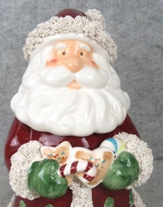 Vintage Weihnachten Jumbo Spaghetti WEIHNACHTSMANN St. Nick KEKSDOSE mit Box CUTIE! - Bild 1 von 17