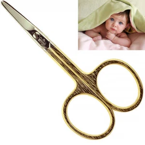 3" Gold Plated Rounded Tip Baby Scissors - Picture 1 of 7