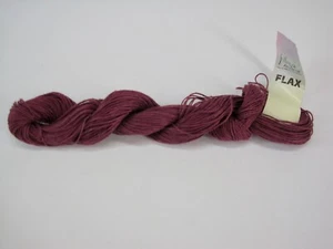 Fibra Natura Flax Linen Color 21 Burgundy Pinky Red Yarn 137 Yards Per Skein - Picture 1 of 7