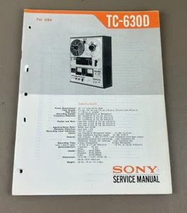 Sony TC-630D Reel to Reel Service Manual D-379 - Picture 1 of 3