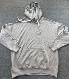 Buffalo David Bitton Hoodie Mens Medium Gray Soft Pocket Sweatshirt Sweater - Picture 1 of 11