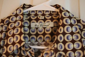 Camisa Ben Sherman SS Vintage Algodón Grandes Esferas Geométrica Clásica - Imagen 1 de 3