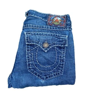 Pantalones de mezclilla True Religion vintage bordados talla 34 azules - Imagen 1 de 15