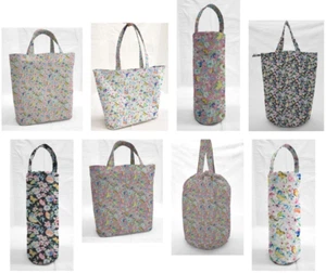Bolsas de regalo y/o bolsas de mano de tela reutilizables para pájaros y mariposas en flores - Imagen 1 de 25