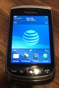 BlackBerry Torch 9810 Silver AT&T GSM 3G Qwerty Slider Smartphone + Charging Pod