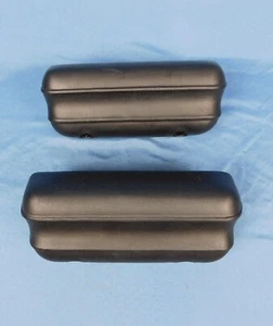 1970 Mercury Cyclone front or rear arm rest pads set of 2 black VERY NICE OEM - Bild 1 von 3