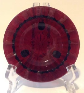 Mid Century Anchor Hocking Royal Ruby Red Footed Ashtray - Picture 1 of 6
