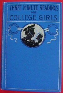 Lecturas de tres minutos para chicas universitarias, libro editado por Harry C. Davis, 1897 HC, - Imagen 1 de 3