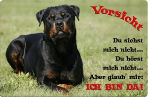ROTTWEILER - A4 Metall Warnschild SCHILD Hundeschild Alu Türschild - RTW 16 T2 - Bild 1 von 2