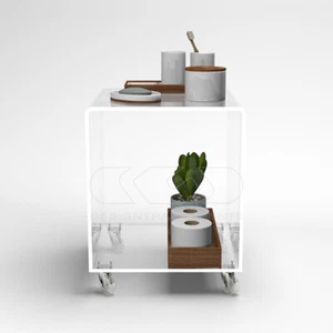 Carrello 30x50 mobiletto salvaspazio servitore in plexiglass - Foto 1 di 30