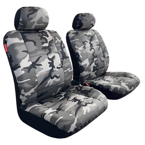 Fundas delanteras de asiento de automóvil para Subaru Forester 2005 diseño camuflado gris algodón - Imagen 1 de 3