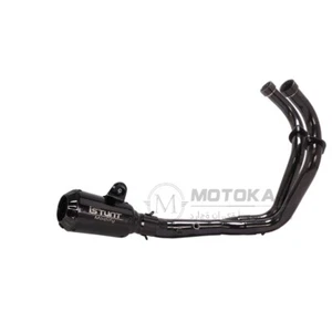 Cabezal silenciador de escape de motocicleta tubo negro para MT-07 FZ07 R7 XSR700 2014-2021 - Imagen 1 de 2