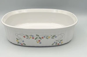CorningWare French White Floral 2.8 Liter Casserole Dish F-2-B Ceramic - Picture 1 of 8