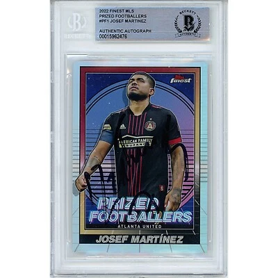 Josef Martinez Signed 2022 Topps Finest MLS PF-1 BAS Slabbed Atlanta United Auto - Image 1 of 4