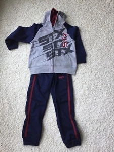 STX Jugend Jogginganzug 2-teilig Neu 4 Oberteil Hose Kapuze Polyester dunkelblau grau   - Bild 1 von 4