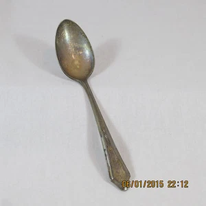 Oneida Community Tudor Duchess Silverplated teaspoon 6" tarnished tulip scroll - Picture 1 of 8