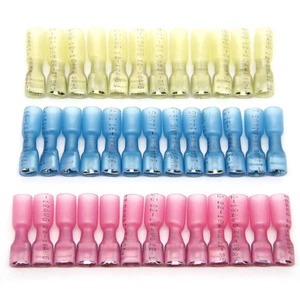 90Pcs Heat Shrink Wire Spade Terminals 1/4" Quick Disconnect Connectors Female - Picture 1 of 7
