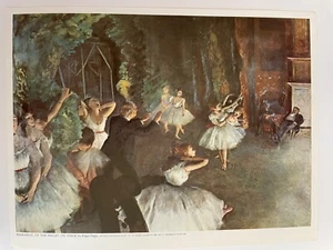 Ensayo del Ballet en Escenario, Edgar Degas, Impresión 8.75" x 11.5" - Bailarina - Imagen 1 de 4