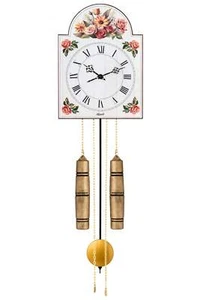Hermle - Sign Watch White with Painting 8 Days Half-Hour Strike Mechanical 62 cm- - Picture 1 of 1