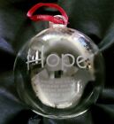 Mikasa Clear Glass 4" Round Engraved "Hope" Ornament