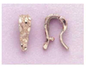 Sterling Silver Nugget Style Hinged Back Enhancer Bail - Picture 1 of 1