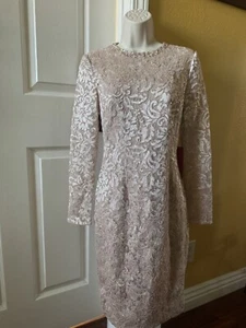 New With Tag $312 ~ CARMEN MARC VALVO INfUSION Pink Sequin Dress - Size 2 - Picture 1 of 7