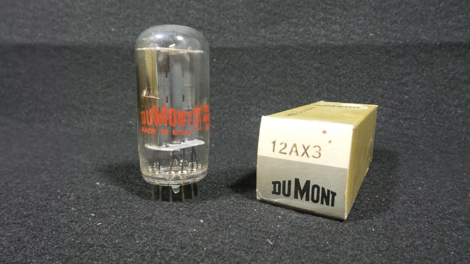 Tubo de electrones de vacío vintage DUMONT 12AX3 NUEVO DE STOCK sin probar ENVÍO GRATUITO Foto 1 de 1