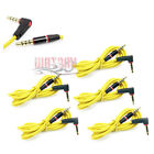 5X 3.5MM AUX L MALE AUDIO EXTENSION CABLE CORD YELLOW FOR GALAXY S4 NOTE 3 NEXUS