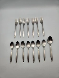 Set Of 15 Oneida SURF CLUB Salad Forks, Teaspoons Stainless Flatware - Picture 1 of 6