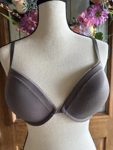CALVIN KLEIN Brown/taupe Lace Underwire Bra 36D Adjustable Straps Lined - Picture 1 of 7
