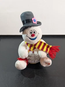 Vintage Gemmy Frosty der Schneemann animierte singende Puppe beleuchtet Schneeflocke funktioniert  - Bild 1 von 16