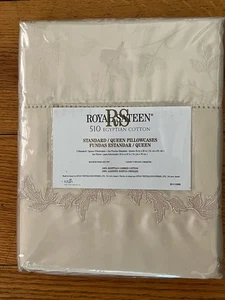 Royal Sateen 510 Egyptian Cotton S/Q Pillowcases Kitan Israel Julienne Sand - Picture 1 of 6