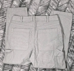 VINTAGE Abercrombie Fitch Hose Herren 32x29 Carpenter Hickory gestreift Baggy lose - Bild 1 von 11