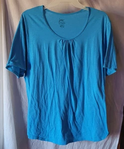 Damen Just My Size Hanes Shirt Übergröße 4X Blau Pullover Kurzarm Sommer - Bild 1 von 3