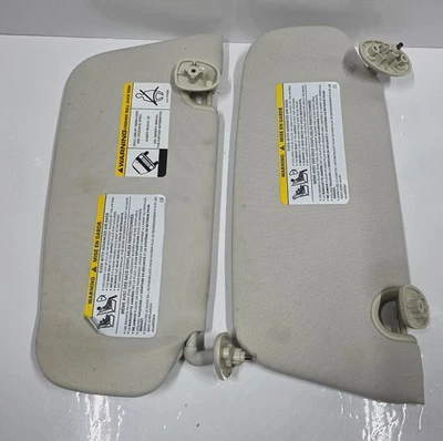 2007-2017 Jeep Compass Driver & Passenger Sun Visor Pair Set Gray Cloth - Image 1 of 3