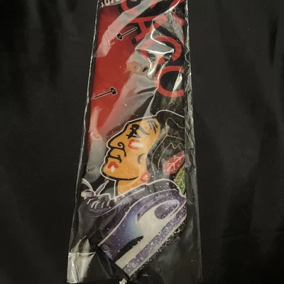 Corbata de Colección Chicago Blackhawks Ralph Marlin Años 90 55" x 3.75" Nueva con Etiquetas 1994 Firma Foto 1 de 3
