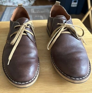 Pikolinos Brown Leather Oxford Shoes Men's Size 41 US 7.5 - 8 Made in Spain - Picture 1 of 7