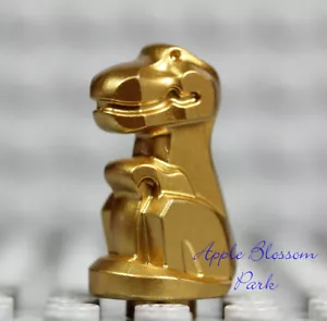 NEW Lego Minifig GOLD BABY T REX DINOSAUR Dino Animal Minifigure Statue RARE - Picture 1 of 3