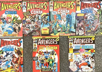 AVENGERS. NUMBER'S 97 99 115 118 121 123 127. (7 MARVEL MAGAZINE LOT). 1975-1976 - Image 1 of 4