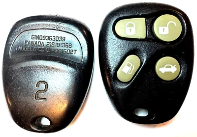 汽车无钥匙遥控器原始设备制造商凯迪拉克 DEVILLE 2000 ABO1502T 控制钥匙链 GM0935309 — 第 1/4 张图片