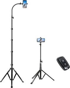 81" hoher flexibler Stativ Ständer für iPhone mit 17 Zoll verstellbarem Schwanenhals G109 - Bild 1 von 8