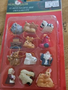 Kurt ADLER Mini Christmas 12 Ornaments Noah's Ark New  - Picture 1 of 6