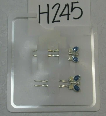 Alfileres para el cabello palo ondulado arrugado mariposa estrás nuevo vintage Foto 1 de 4