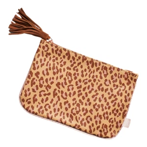 Bolso glamuroso maquillaje estampado leopardo Ipsy noviembre 2019 marrón y rosa estampado animal - Imagen 1 de 4