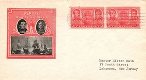 SC# 791 - 1 FDC - IOOR Cachet - Pair - L31958 - Picture 1 of 2