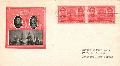 SC# 791 - 1 FDC - IOOR Cachet - Pair - L31958 - Image 1 of 2